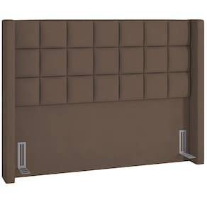 Cabeceira Cama Box Queen 160 Cm P05 Paris Veludo Marrom - Lyam Decor
