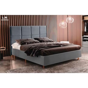 Cabeceira Placa Detalhada Casal 138cm Suede Meu Sofá Online Cinza