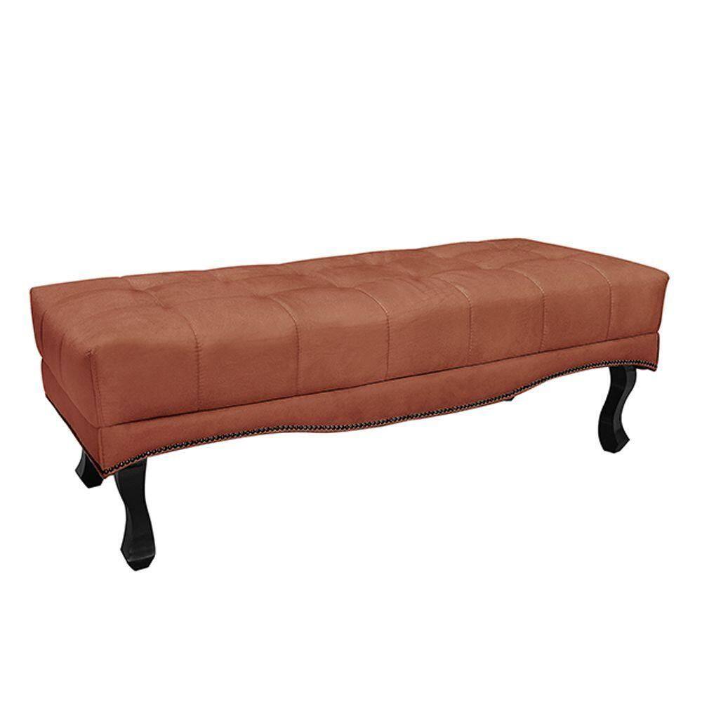 Recamier 90cm Loewe Veludo Pés De Madeira Cobre