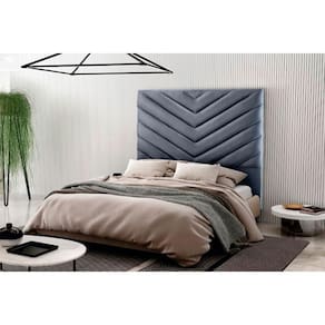 Cabeceira Portugal Casal 138 Cm Suede Meu Sofá Online Azul
