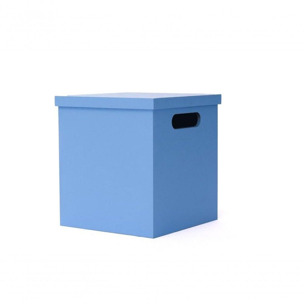 Puff/baú Infantil 100% Mdf (20x20x23) Azul Claro