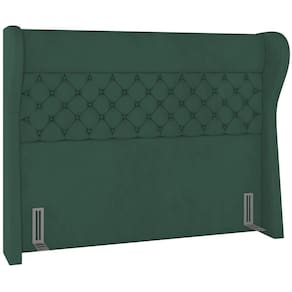 Cabeceira Cama Box Casal 140 Cm P05 Madrid Veludo Verde - Lyam Decor