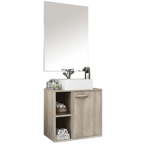 Conjunto Para Banheiro 60Cm Com Cuba E Espelho
