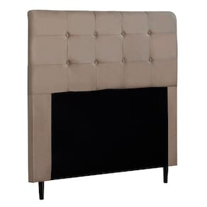 Cabeceira Cama Box Casal King Luna 193Cm Suede Bege - Abmaza