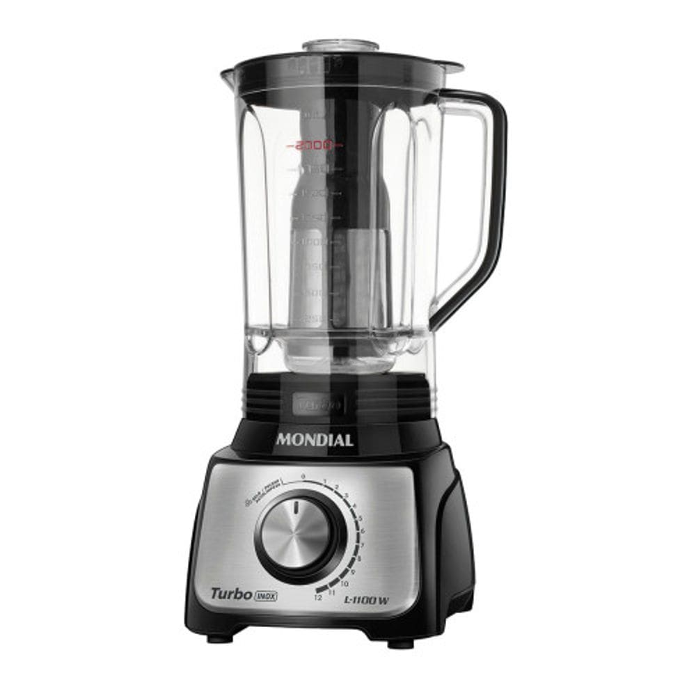 Liquidificador Mondial L-1100 BI Jarra de San Cristal 3L 1100W 12 Velocidades