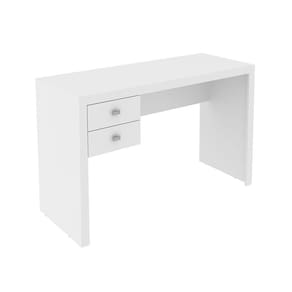 Mesa Com 2 Gavetas P/ Escritório Home Office Mdp Branco