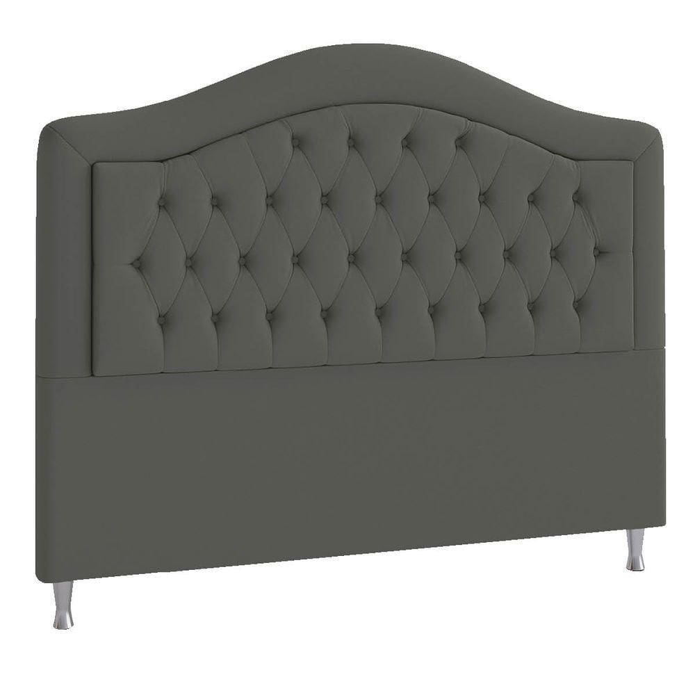Cabeceira Solteiro P04 90 Cm Suede Cinza Escuro Tca 958
