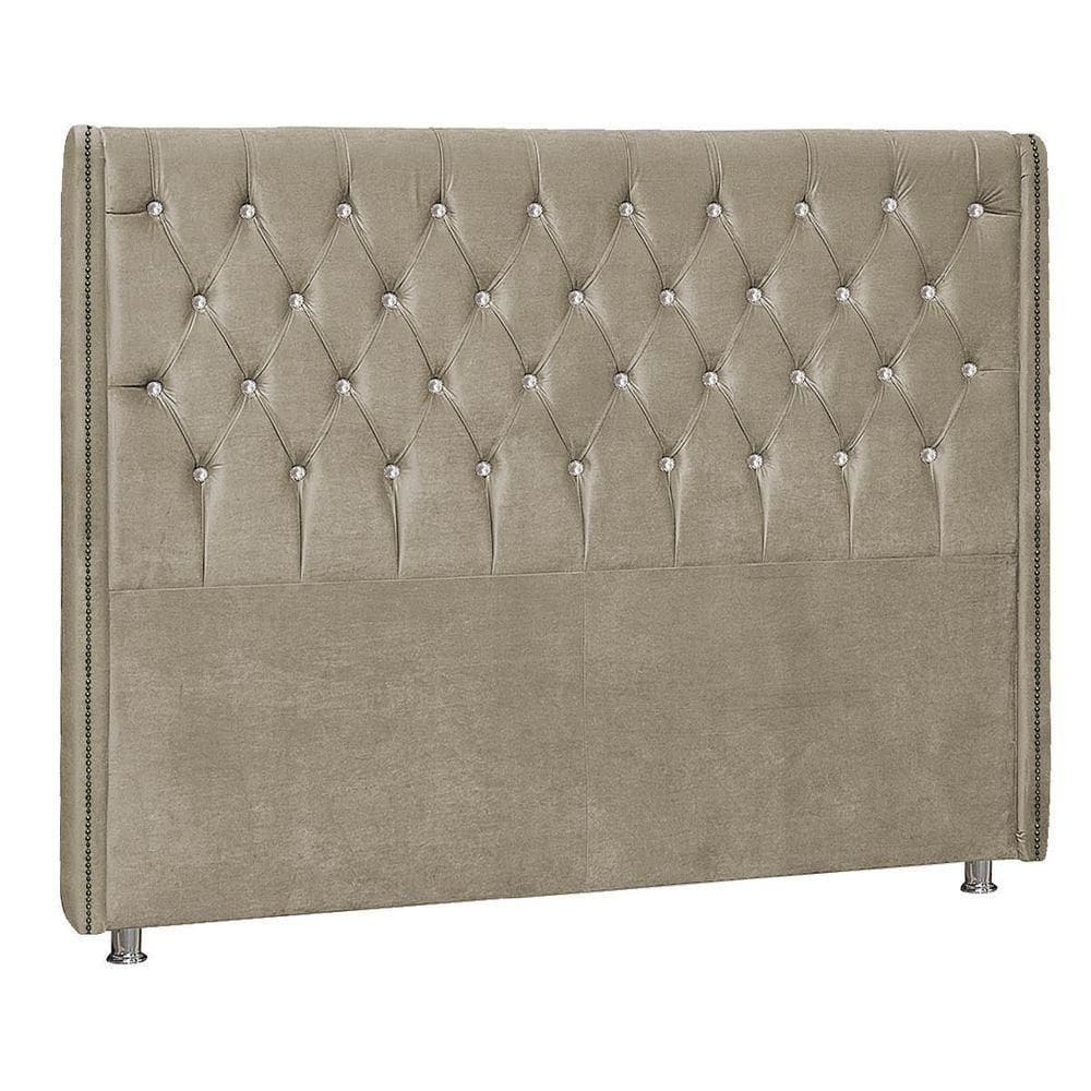 Cabeceira Queen Tóquio P04 160 Cm Suede Bege Tca 941
