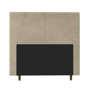 Cabeceira Decorativa Spezia Casal 160Cm Veludo Bege