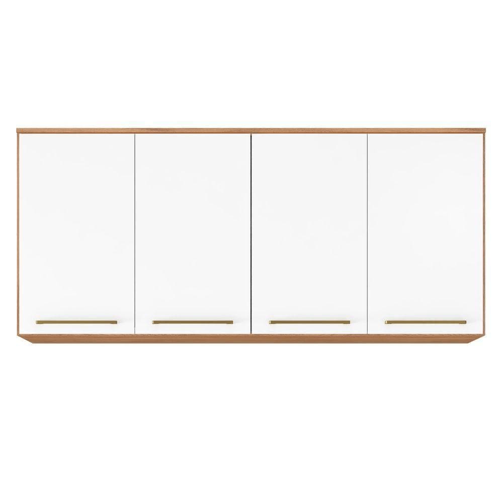 Armário Ponte Casal 4 Portas Irlanda Amendola Touch/branco - Demartêz