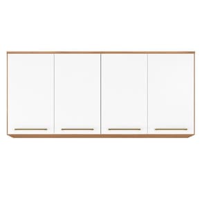 Armário Ponte Casal 4 Portas Irlanda Amendola Touch/branco - Demartêz