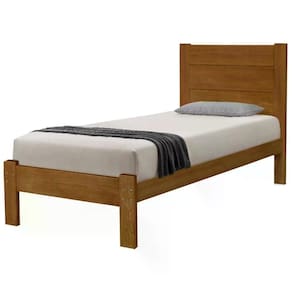 Cama Solteiro Madeira Maciça Lara Imbuia At Moveis Imbuia