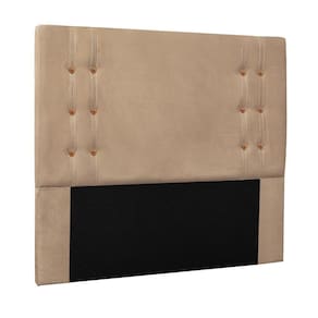 Cabeceira Decorativa King Size 1,95m Kors Suede Bege