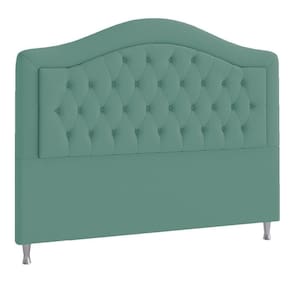 Cabeceira Casal ághata P04 140 Cm Suede Turquesa Tca 946