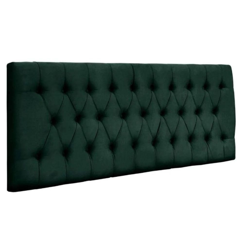 Painel Cabeceira Dubai Para Cama Box-1,93 Mt-suede Verde