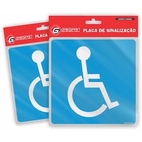 Placa De Sinalização Cadeirante 15x15cm. 5 unid - Grespan