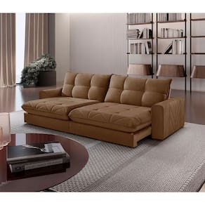 Sofá Firenze Veludo 02 Módulos De 120cm Meu Sofá Online B016 Veludo Marrom