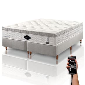 Colchão De Látex Médio Box E Kit Spa Queen 158x198cm