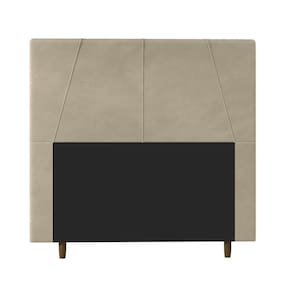 Cabeceira Decorativa Spezia Casal 140Cm Veludo Bege