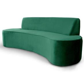 Sofá 3 Lugares Sala De Estar 180cm Estrutura Em Madeira Bélgica Veludo Verde G15 - Gran Belo