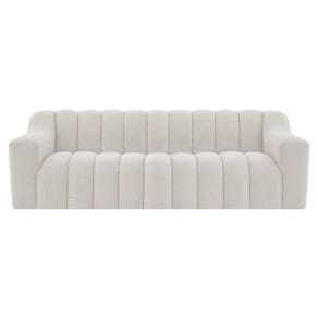 Sofá 2 Lugares Luxo Recepção Escritorio Sala Elegance 200cm Bouclé Branco