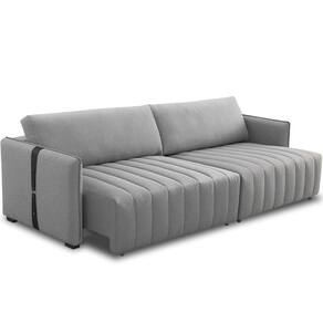 Sofá Retrátil Para Sala De Estar 3 Lugares 180cm Ethan T03 Linho Cinza Urano - Lyam Decor