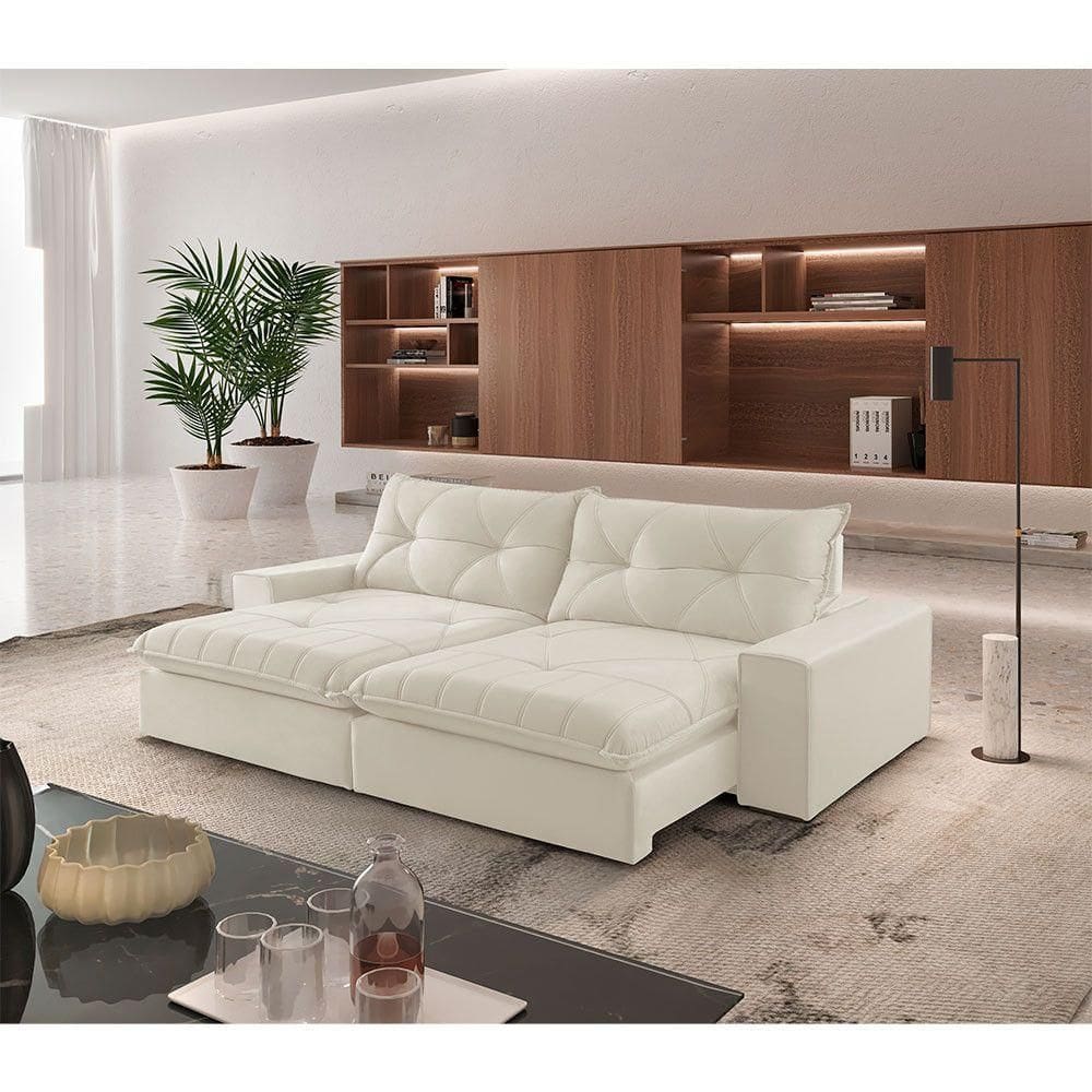 Sofá Hall Linho Dois Módulos De 120m B25cm Meu Sofá Online A302 Linho Branco