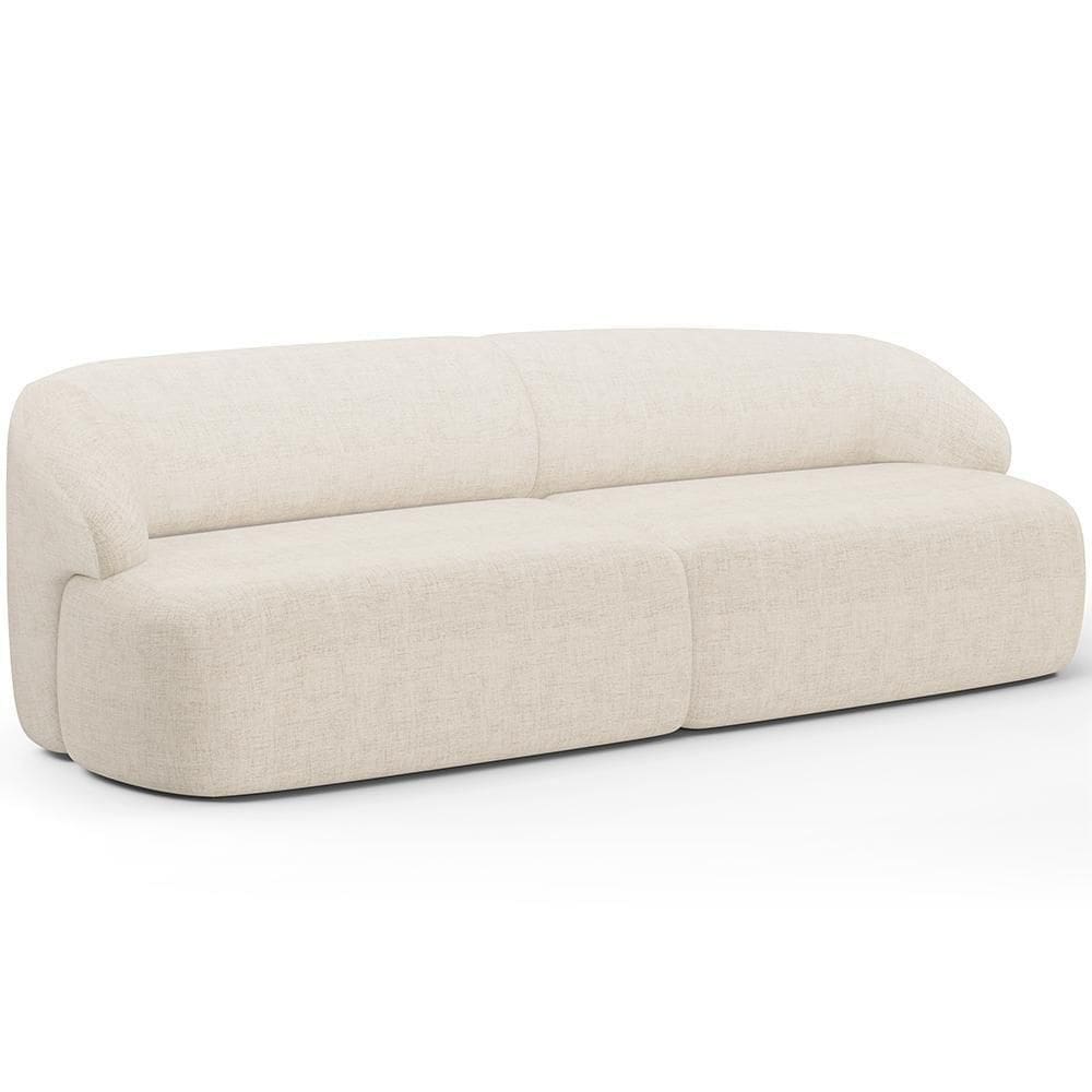 Sofá 4 Lugares Curvo Orgânico Living 280cm Barolo L06 Linho Mescla