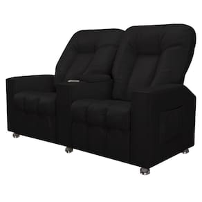Poltrona Reclinável 2 Lugares Para Sala De Cinema Preto