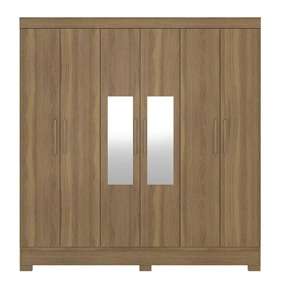 Guarda Roupa 6 Portas com Espelho Prático Amendola Touch