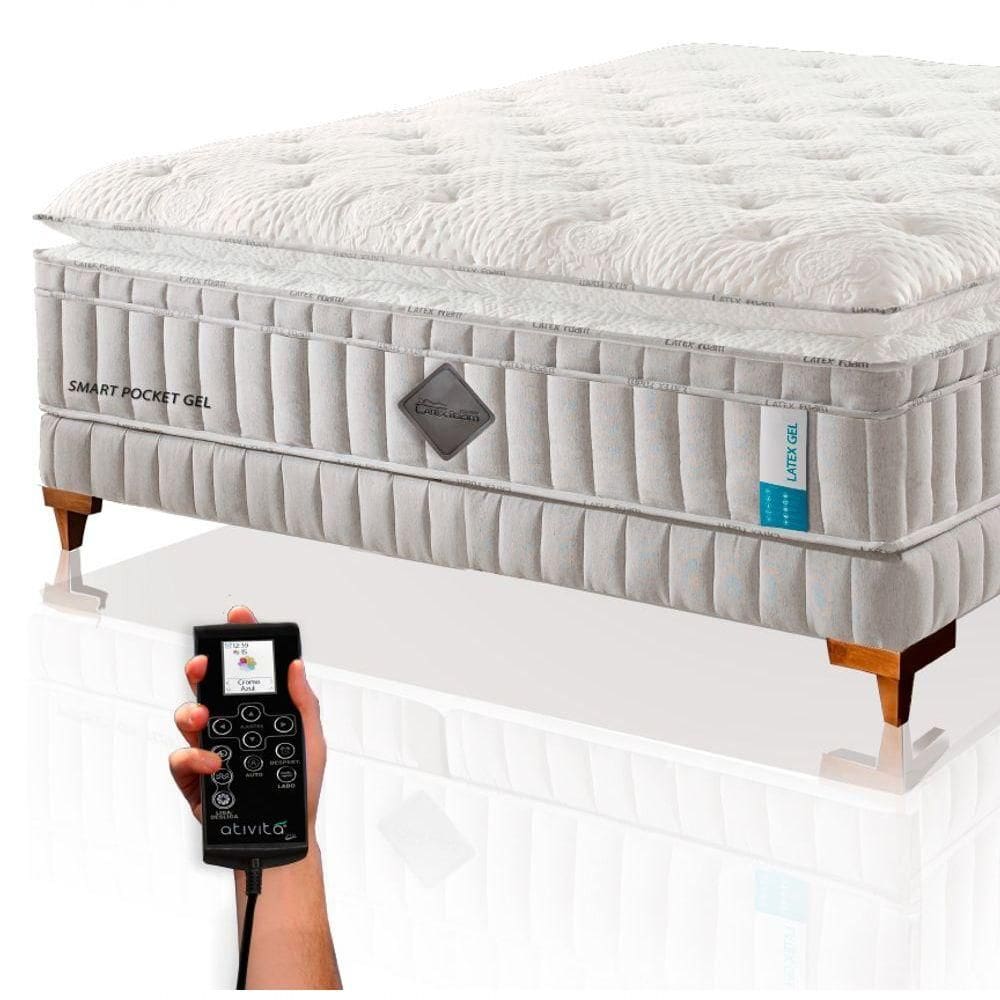 Colchão De Látex Qgel Com Cobre Queen 158x198cm