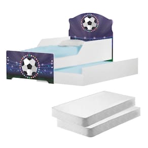 Mini Cama Infantil Com Auxiliar Com Colchões