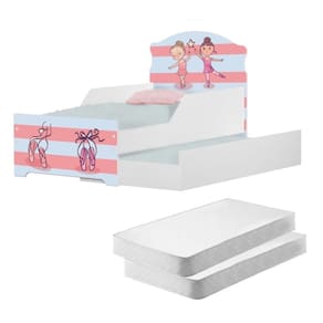 Mini Cama Infantil Com Auxiliar Com Colchões