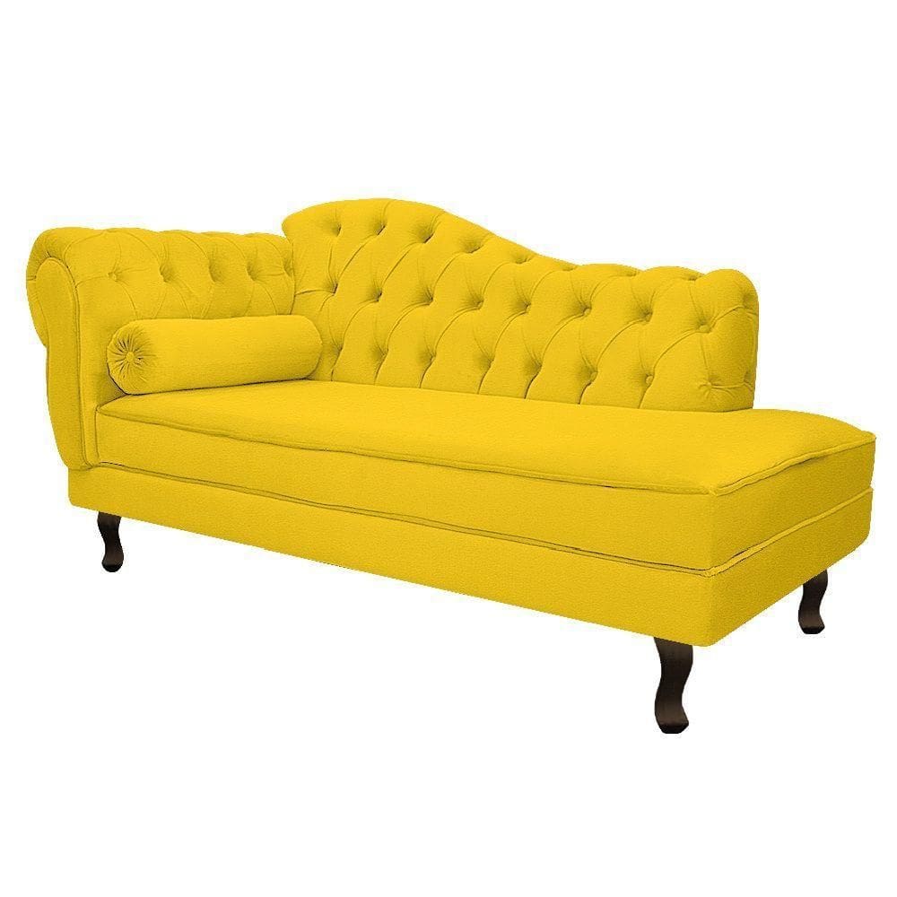 Diva Recamier Diana 185cm Lado Direito Corano - Doce Sonho Móveis Cinza