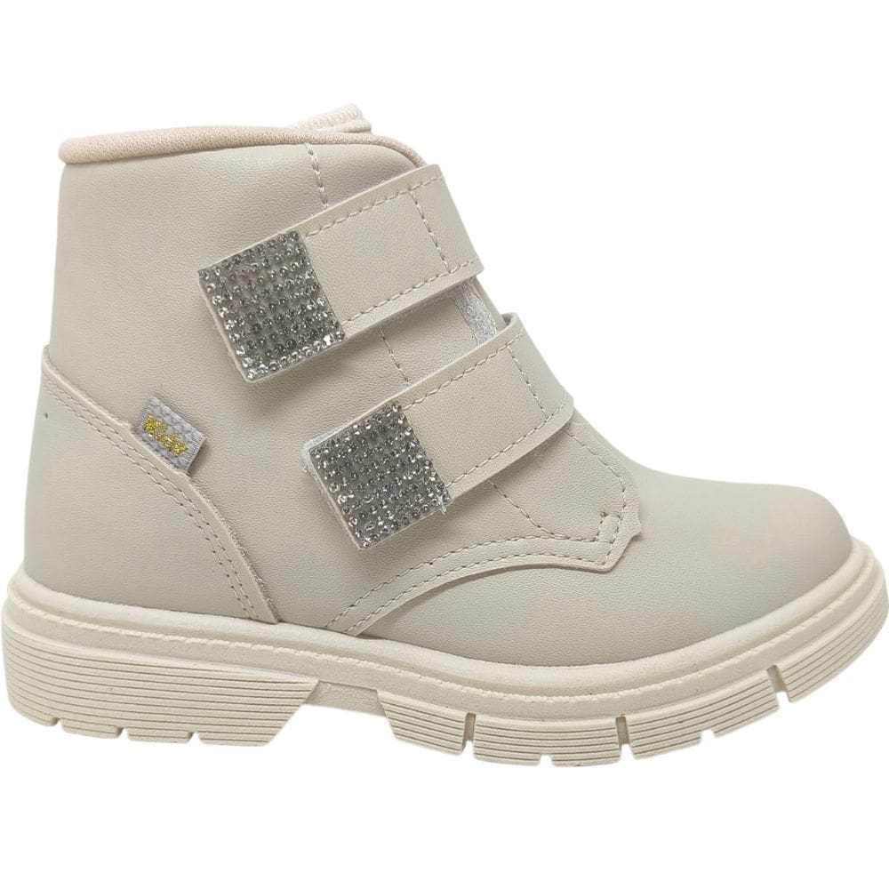 Bota Coturno Infantil Menina Casual Dia a Dia Passeio Escola com Strass Conforto Kidy 084-0109