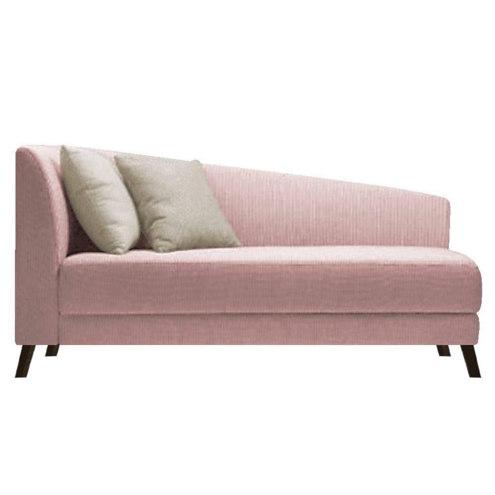 Recamier Heitor 140Cm Com Almofada Rosê/Bege