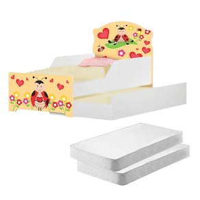 Mini Cama Infantil Com Auxiliar Menina Joaninha Com Colchões