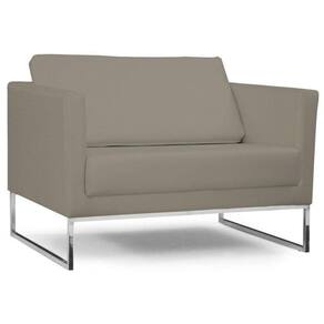 Poltrona Maia 106Cm C19 Corino Bege Escuro - Domi