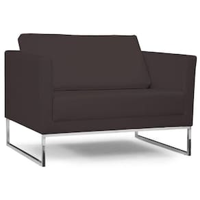 Poltrona Maia 106Cm C34 Corino Marrom - Domi