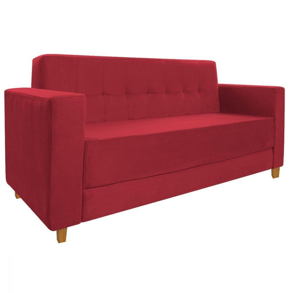 Sofá 2 Lugares Denver Suede Vermelho
