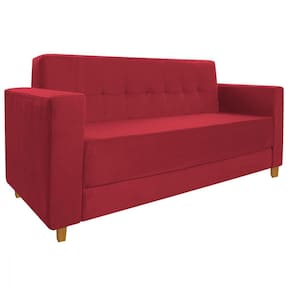 Sofá 2 Lugares Denver Suede Vermelho