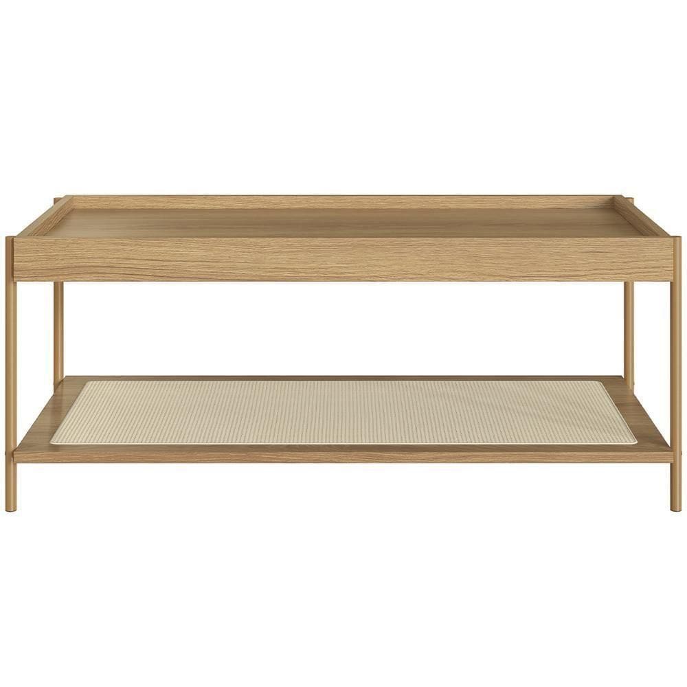Mesa De Centro Para Sala De Estar Industrial Indy A03 Hanover Dourado