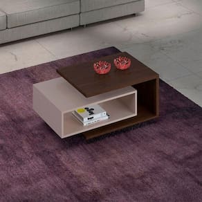 Mesa De Centro Diva Candian Jcm Movelaria Café Com Off White