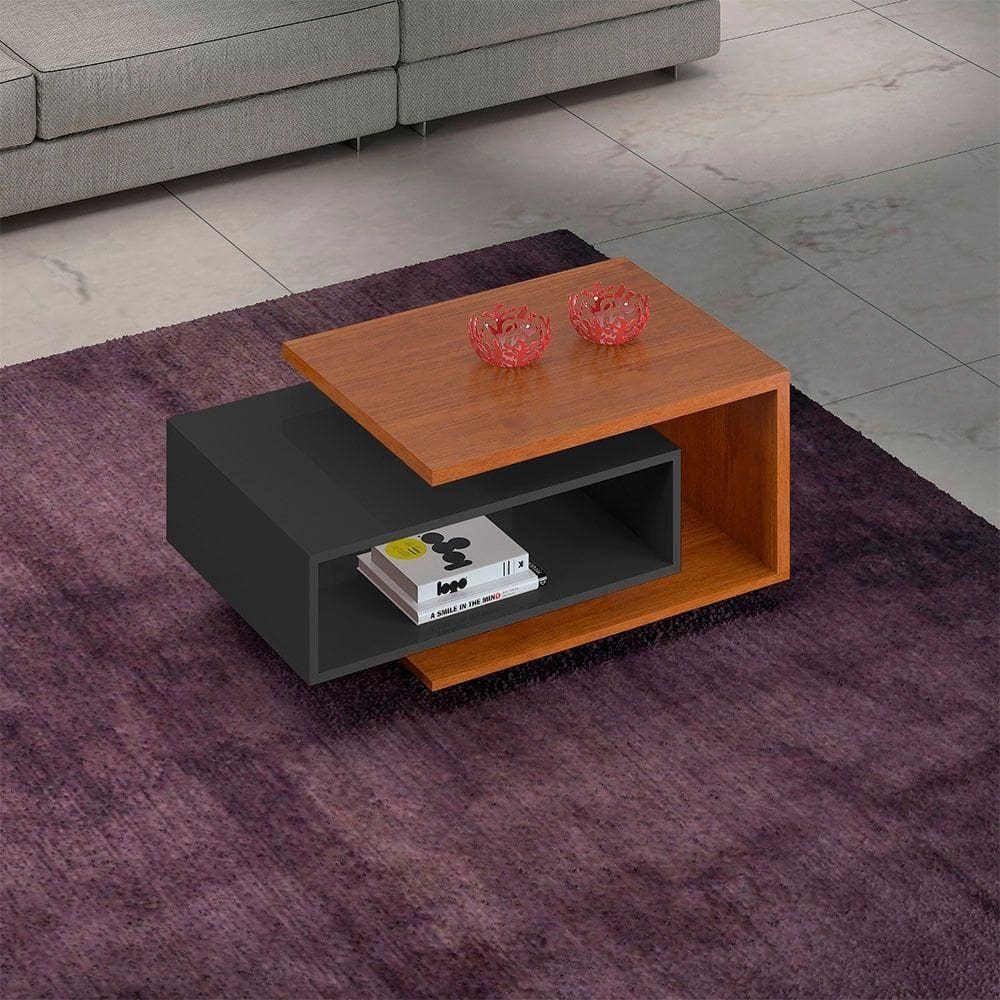 Mesa De Centro Diva Candian Jcm Movelaria Cinamomo Com Grafite
