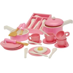 Conjunto de acessórios de cozinha Constructive Playthings Pink