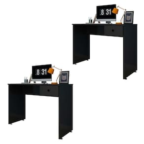 Kit 2 Mesas Para Computador Escrivaninha 101cm Preto