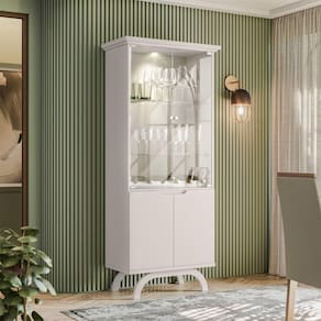 Cristaleira Para Sala De Jantar 4 Portas Vicenza Off White