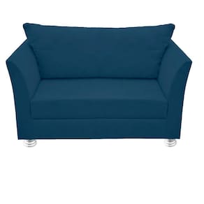 Namoradeira Lisboa 2 Lugares Salão Suede Azul Marinho