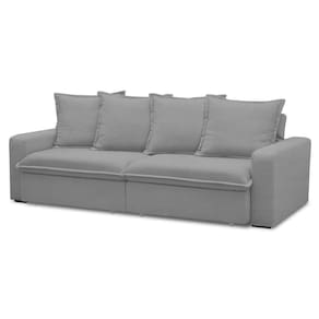 Sofá Retrátil Reclinável 3 Lugares 235cm Roma F05 Veludo Cinza