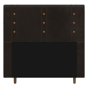 Cabeceira Box Casal Queen Size Roma 160cm Veludo Marrom
